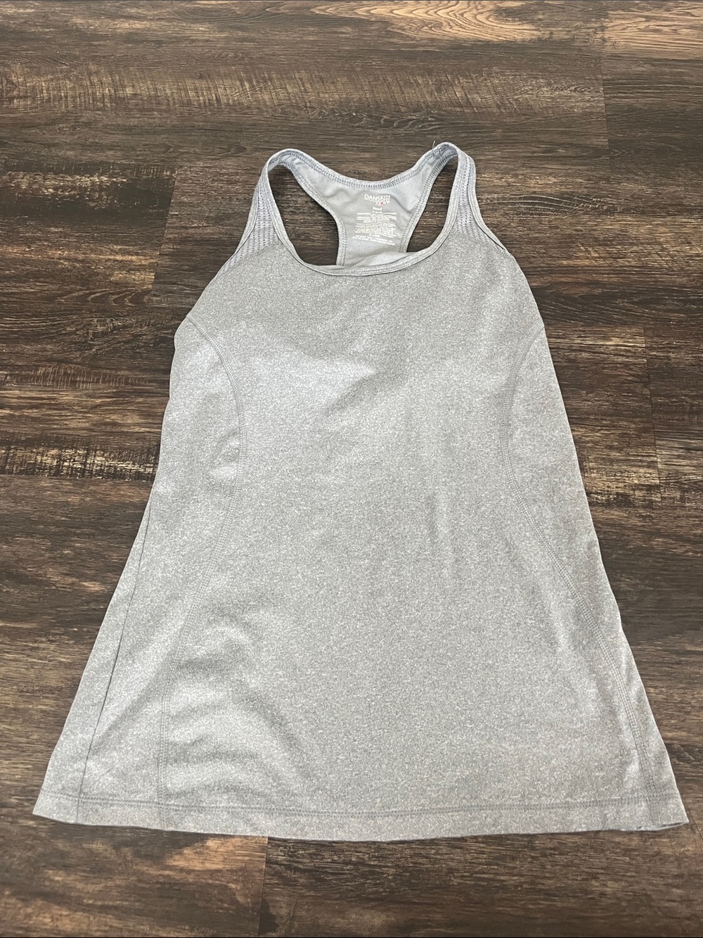 Danskin Now Silver Racerback Tank Top